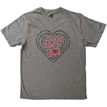 Merce The Beatles: The Beatles Unisex T-shirt: All You Need Is Love Heart (small) S