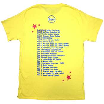 Merce The Beatles: The Beatles Unisex T-shirt: American Tour '64 (yellow) (back Print) (medium) M