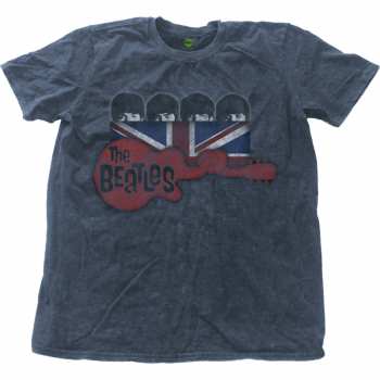 Merce The Beatles: Tričko Guitar & Flag  XXL