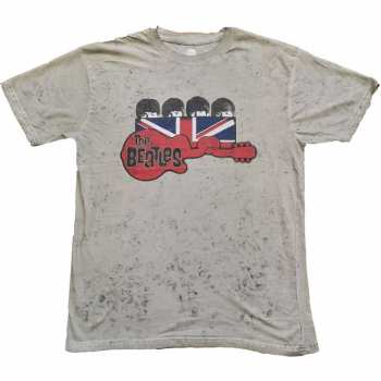 Merce The Beatles: Tričko Guitar & Flag  S