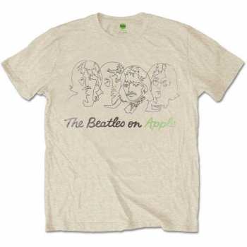 Merch The Beatles: Maglietta Outline Faces On Apple 