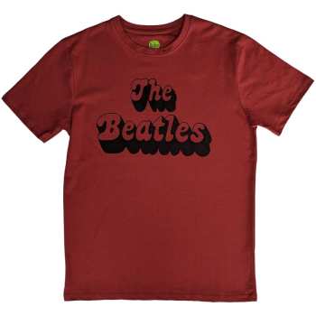 Merce The Beatles: The Beatles Unisex T-shirt: Text Logo Shadow (small) S