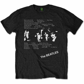 Merch The Beatles: Maglietta White Album Tracks 