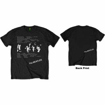 Merce The Beatles: Tričko White Album Tracks  S
