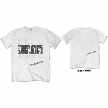 Merce The Beatles: Tričko White Album Tracks  S
