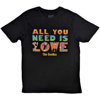 Merch The Beatles: Maglietta Yellow Submarine All You Need Is Love Stacked