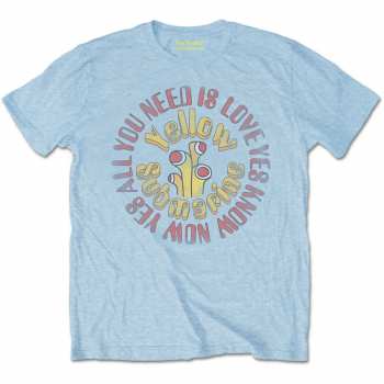 Merce The Beatles: Tričko Yellow Submarine Aynil Circle Vintage  M