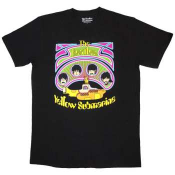 Merch The Beatles: Maglietta Yellow Submarine Heads In Circles V2