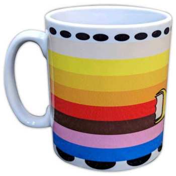 Merce The Beatles: The Beatles Unboxed Mug: Yellow Submarine Coloured Stripes (white)