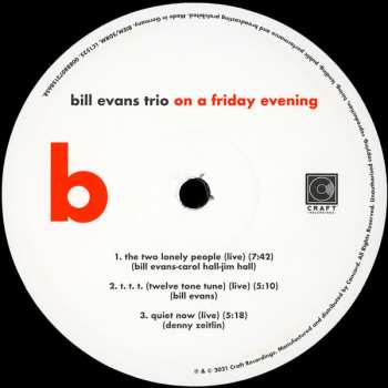 2LP The Bill Evans Trio: On A Friday Evening
