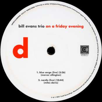 2LP The Bill Evans Trio: On A Friday Evening