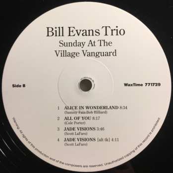 LP The Bill Evans Trio: Sunday At The Village Vanguard LTD