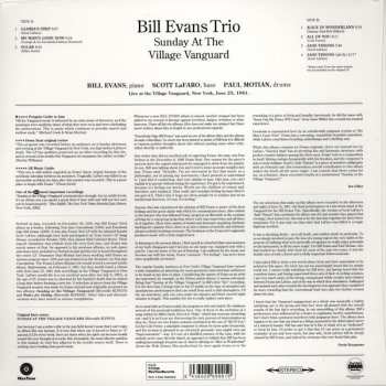 LP The Bill Evans Trio: Sunday At The Village Vanguard LTD