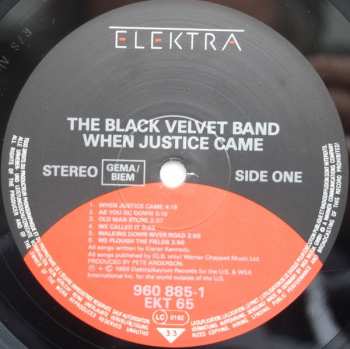 LP The Black Velvet Band: When Justice Came