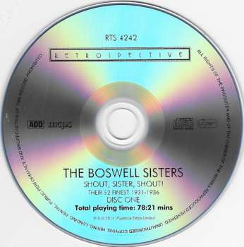 2CD The Boswell Sisters: Shout, Sister, Shout! Their 52 Finest 1931-1936