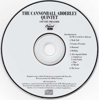 CD The Cannonball Adderley Quintet: Country Preacher