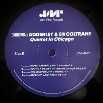 LP The Cannonball Adderley Quintet: Quintet In Chicago LTD