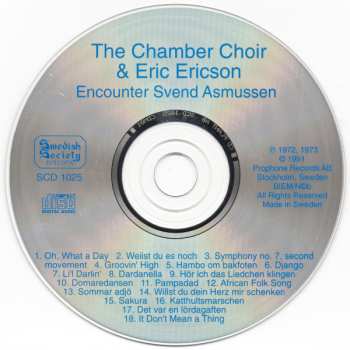 CD Eric Ericson: The Chamber Choir & Eric Ericson Encounter Svend Asmussen