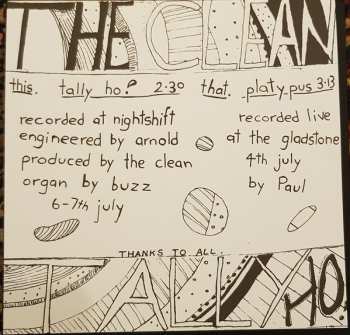 SP The Clean: Tally Ho! / Platypus LTD | CLR