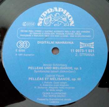 LP The Czech Philharmonic Orchestra: Pelléas Et Mélisande