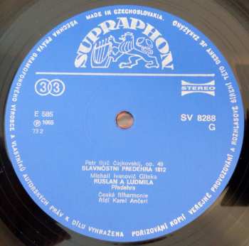 LP The Czech Philharmonic Orchestra: Slavnostní Předehra 1812 / Italské Capriccio / Ruslan A Ludmila - Předehra / Ve Střední Asii