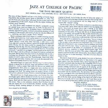 LP The Dave Brubeck Quartet: Jazz At The College Of The Pacific