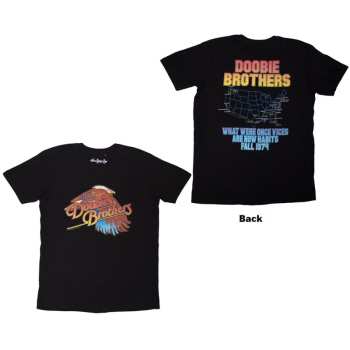 Merce The Doobie Brothers: The Doobie Brothers Unisex T-shirt: Eagle (black) (back Print) (small) S