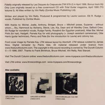 CD The Durutti Column: Fidelity