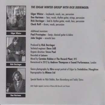 CD The Edgar Winter Group: Jasmine Nightdreams + Edgar Winter Group With Rick Derringer