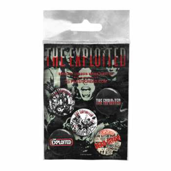 Merch The Exploited: Set Spillette The Exploited Button Badge Set 1