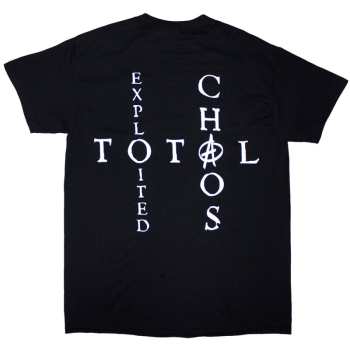 Merce The Exploited: The Exploited Unisex T-shirt: Mohican Skull (black) (back Print) (small) S