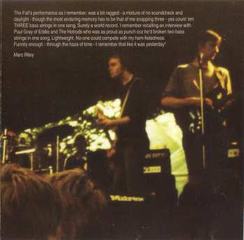 CD The Fall: Live At Deeply Vale