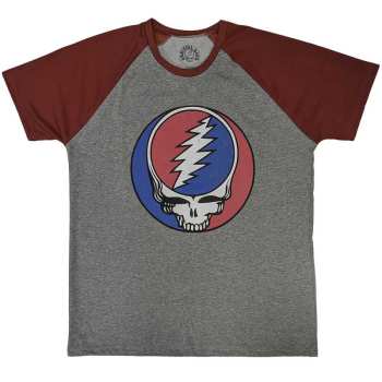 Merce The Grateful Dead: Grateful Dead Unisex Raglan T-shirt: Steal Your Face Classic (small) S