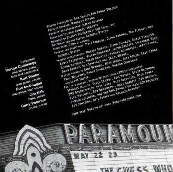 CD The Guess Who: Live At The Paramount