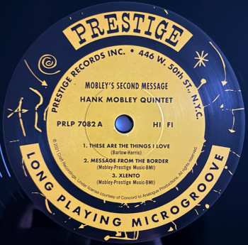 LP The Hank Mobley Quintet: Mobley's 2nd Message LTD