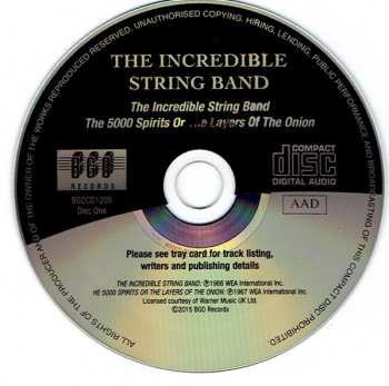 2CD The Incredible String Band: Incredible String Band/The 5000 Spirits Or The Layers Of The Onion/The Hangmans Beautiful Daughter