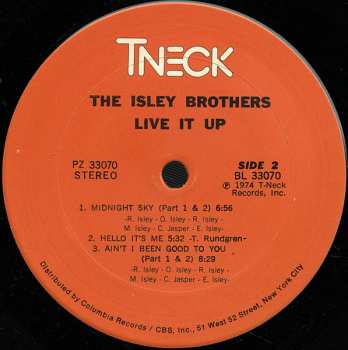 LP The Isley Brothers: Live It Up