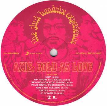 LP The Jimi Hendrix Experience: Axis: Bold As Love