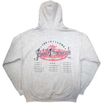 Merce The Killers: The Killers Unisex Pullover Hoodie: Tour '24 Roulette Wheel (grey) (back Print & Ex-tour) (small) S