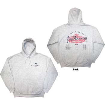 Merce The Killers: The Killers Unisex Pullover Hoodie: Tour '24 Roulette Wheel (grey) (back Print & Ex-tour) (small) S