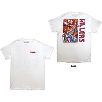 Merce The Killers: The Killers Unisex T-shirt: Tour '24 Diamond Playing Card (white) (back Print & Ex-tour) (small) S