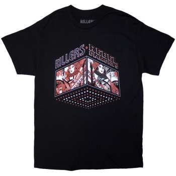 Merce The Killers: The Killers Unisex T-shirt: Tour '24 Rebel Diamonds (black) (back Print & Ex-tour) (medium) M