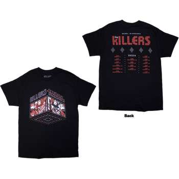 Merce The Killers: The Killers Unisex T-shirt: Tour '24 Rebel Diamonds (black) (back Print & Ex-tour) (medium) M