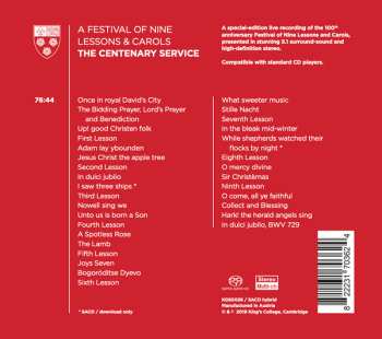 SACD The King's College Choir Of Cambridge: The Centenary Service: A Festival Of Nine Lessons & Carols