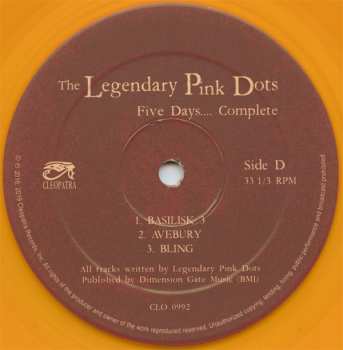 LP The Legendary Pink Dots: Five Days.... Complete LTD | CLR