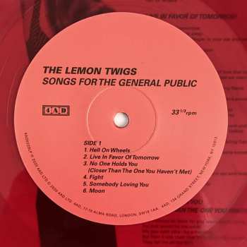 LP The Lemon Twigs: Songs For The General Public LTD