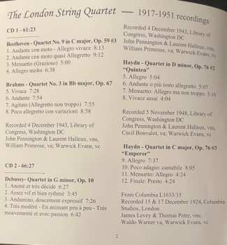 8CD/Set di cofanetti London String Quartet: 1917-1951 Recordings