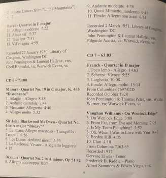 8CD/Set di cofanetti London String Quartet: 1917-1951 Recordings
