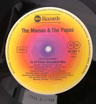LP The Mamas & The Papas: 16 Of Their Greatest Hits