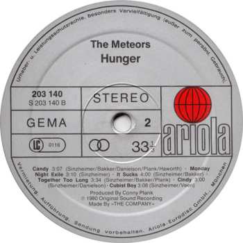 LP The Meteors: Hunger